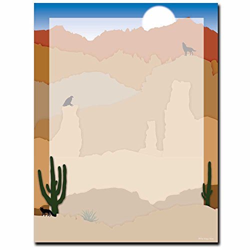 Southwest Sunrise Briefkopf Laser & Inkjet Drucker Papier 8.5-x-11-inch(25 pack) brown, green, sage, blue von The Image Shop