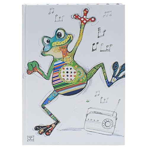 The Leonardo Collection Lesser & Pavey A5-Notizbuch, blanko, für Büro, Schule, Geschäft und tägliche Notizen, Freddy Frog, tolle Notizbücher für Damen und Herren, Bug Art von The Leonardo Collection