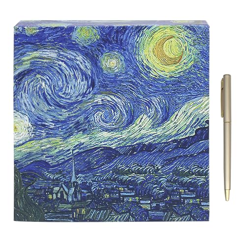 The Leonardo Collection Vincent Van Gogh Van Gogh Sternennacht Notizblock & Stift für Notizen | Das Notizbuch für den Bürogebrauch als Terminplaner 2025 | Ideale Tagebücher für Damen & Herren | von The Leonardo Collection