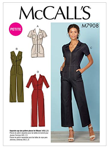 McCall's Schnittmuster M7908 für Damen/Miss Petite Jumpsuits von McCall's