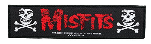 The Misfits Skull & Logo Aufnäher Stripe Patch Gewebt & Lizenziert !! von The Misfits