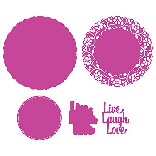 The Paper Boutique Floral Delights Collection Stanzformen, Motiv Live, Laugh, Love von The Paper Boutique