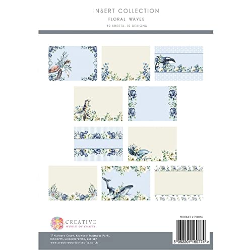 The Paper Boutique PB1556 Floral Waves-Insert Collection, Papier, Sammlung einfügen, A4 von The Paper Boutique