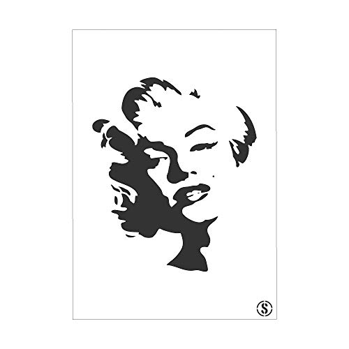 The Stencil Studio Famous Faces Reihe, wiederverwendbar, Marilyn Monroe im Graffiti-Stil – Größe Extra Small (A5) (10104 X S) von The Stencil Studio