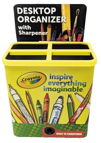 The Tin Box Company Crayola Organizer mit Spitzer an der Unterseite, unteres Fach öffnet sich von The Tin Box Company