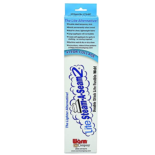 Warm Company 145931 Fusible Web-12 X3yd Lite Steam-A-Seam 2 Schmelznetz, Schmelzbares Netz, 30,5 x 2,7 m Anhänger: Mi, 12" x 3 Yards, 2 stück von The Warm Company