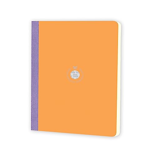 Flexbook Notizbuch Kladde patentierte flexible Bindung, orange mit lila Heftleiste 17x24cm von Flexbook