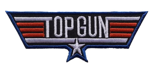 Top Gun Logo, Größe 11,4 x 3,8 cm, bestickter Aufnäher zum Aufbügeln. von TheDNtrading von TheDNtrading