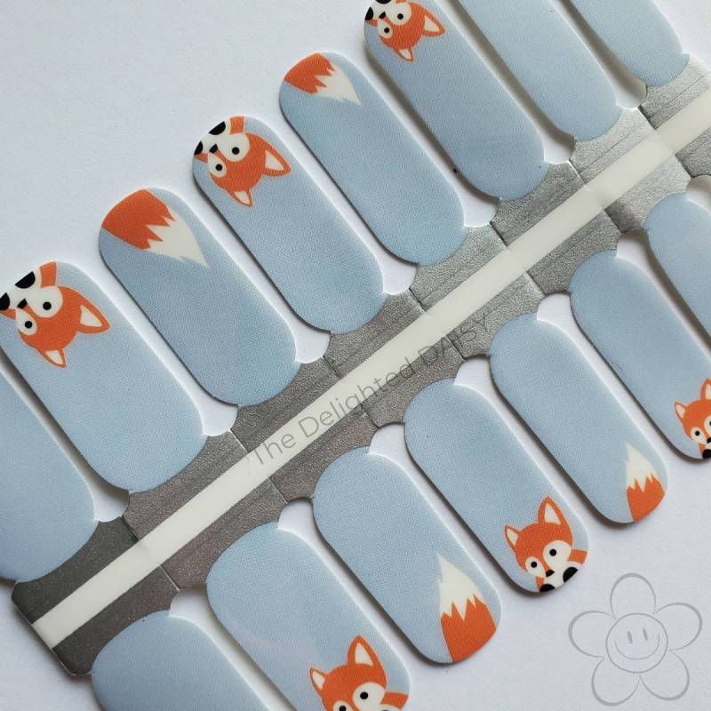 Baby Blue Fox Nagelverpackungen, Nagelaufkleber, Nail Art von TheDelightedDaisy