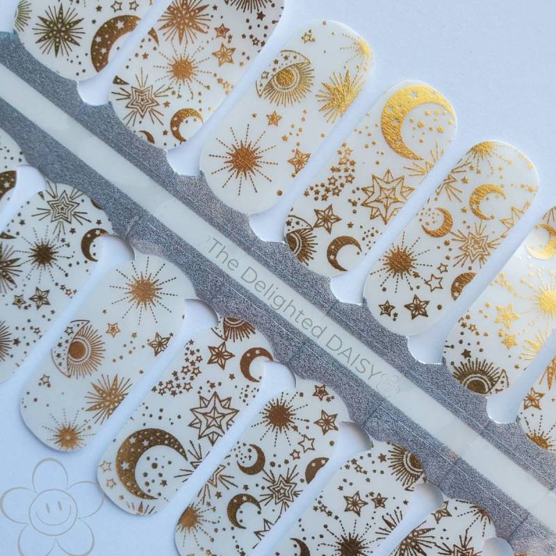 Celestial Sun Overlay Nail Wraps, Nagelstreifen, Nagelaufkleber, Art von TheDelightedDaisy