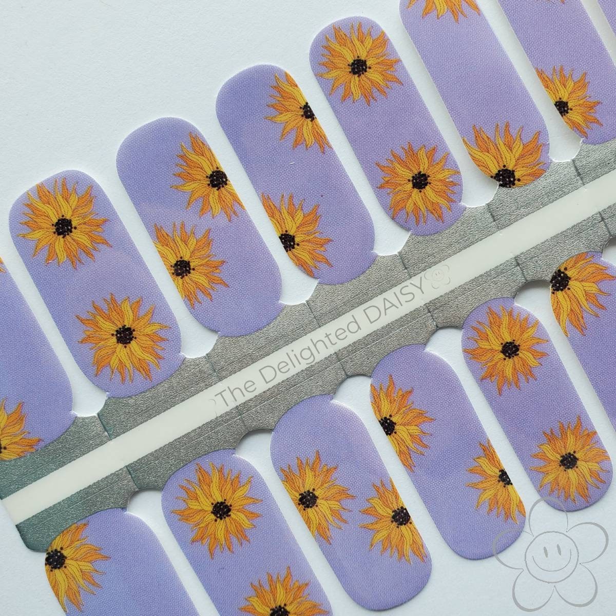 Lavendel Sonnenblume Nail Wraps, Nagel Aufkleber, Art von TheDelightedDaisy