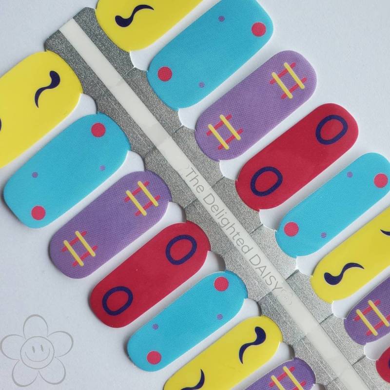 Leuchtend Bunte Linien Nail Wraps, Nagelstreifen, Nagelsticker, Art von TheDelightedDaisy