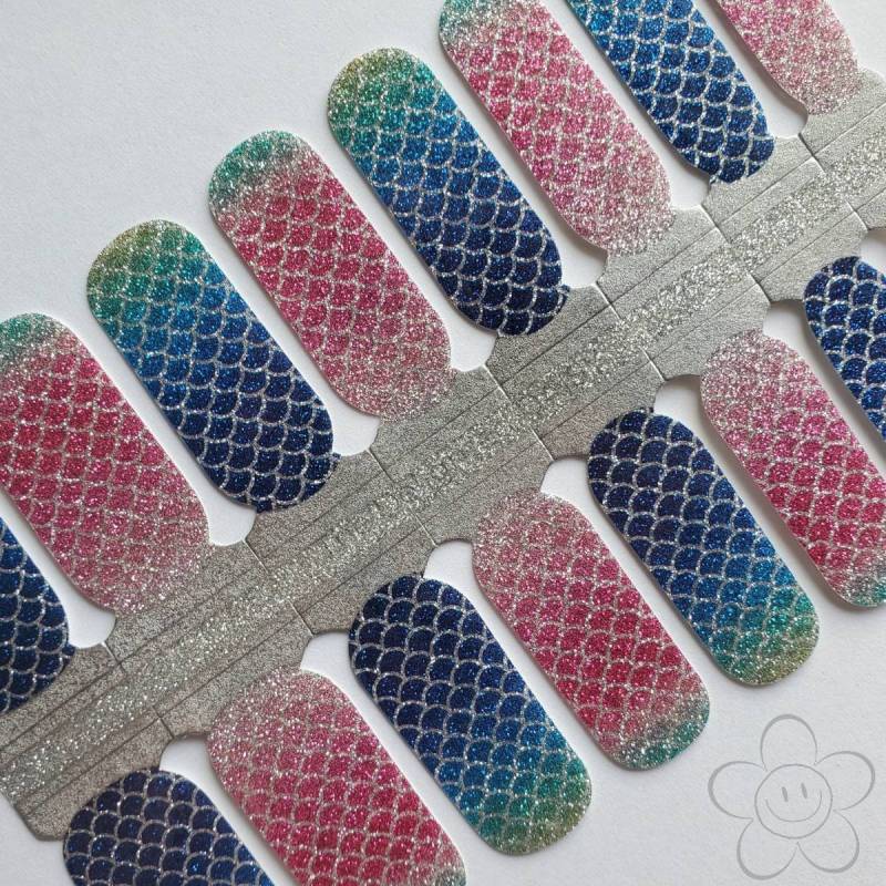 Mermaid Glitter Nail Wraps, Nagelstreifen, Nagelaufkleber, Art von TheDelightedDaisy