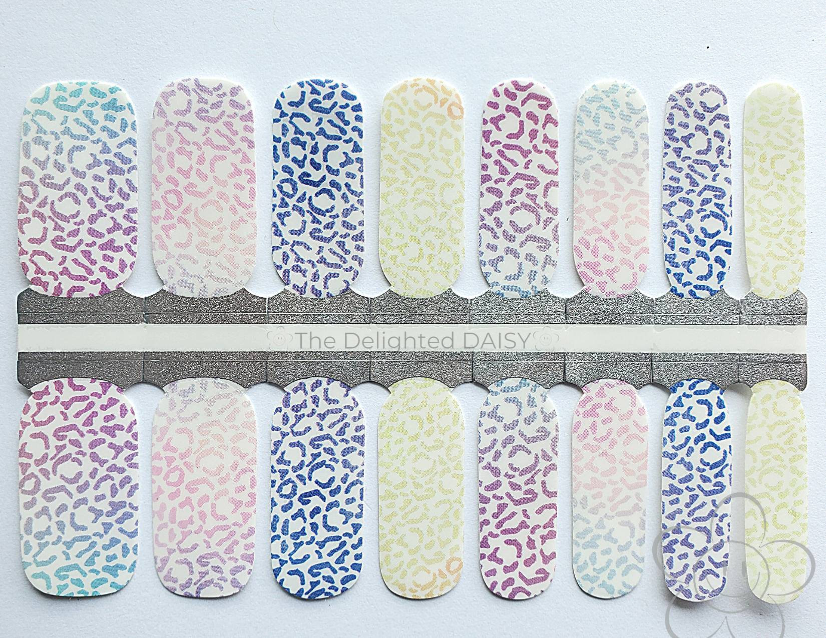 Pastell Gepard Nail Wraps, Nagel Streifen, Aufkleber, Art von TheDelightedDaisy