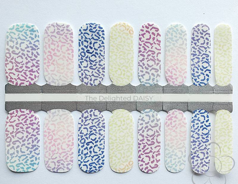 Pastell Gepard Nail Wraps, Nagel Streifen, Aufkleber, Art von TheDelightedDaisy