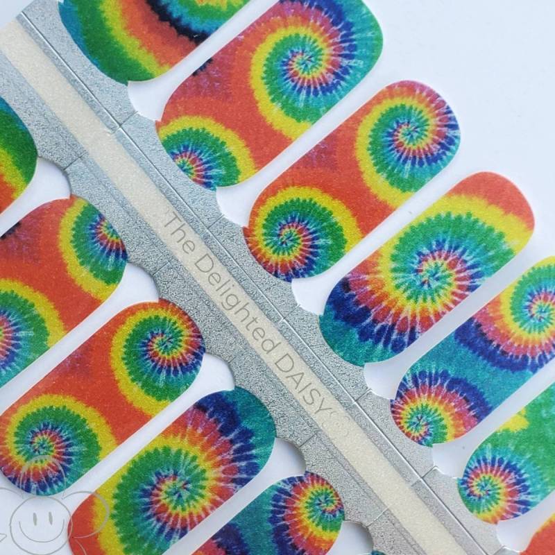 Regenbogen Tiedye Nail Wraps, Nagelaufkleber, Art von TheDelightedDaisy