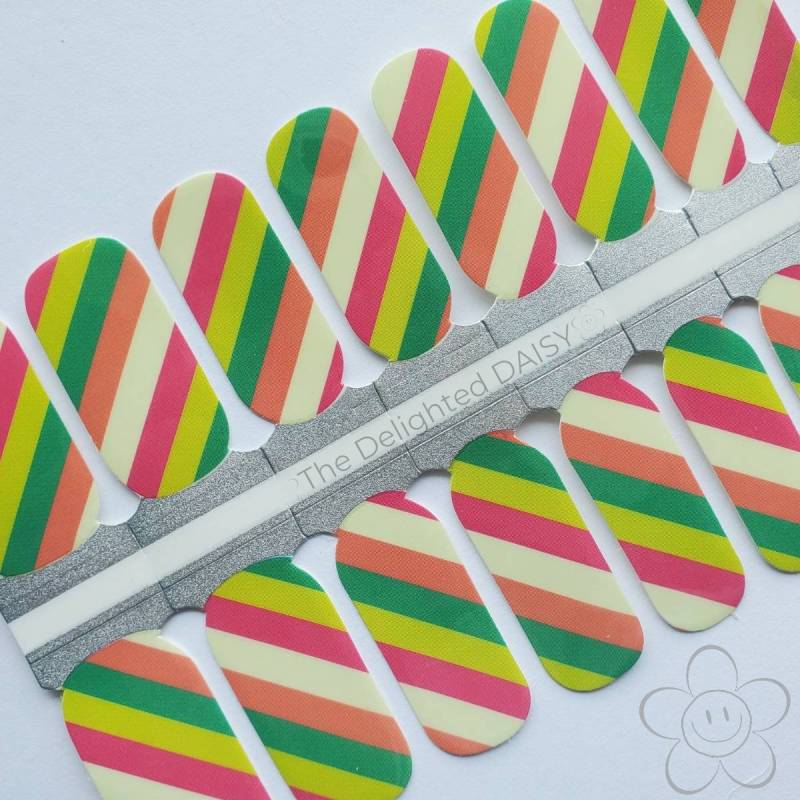 Summertime Stripe Nail Wraps, Nagelstreifen, Nagelaufkleber, Art von TheDelightedDaisy