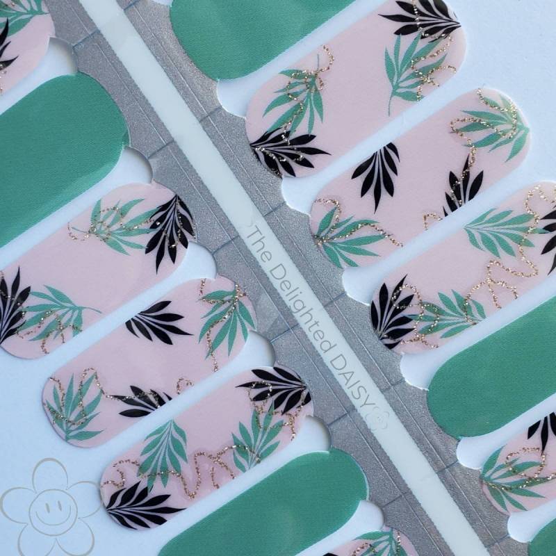 Tropical Palm Nail Strips, Nagelsticker, Nailart von TheDelightedDaisy