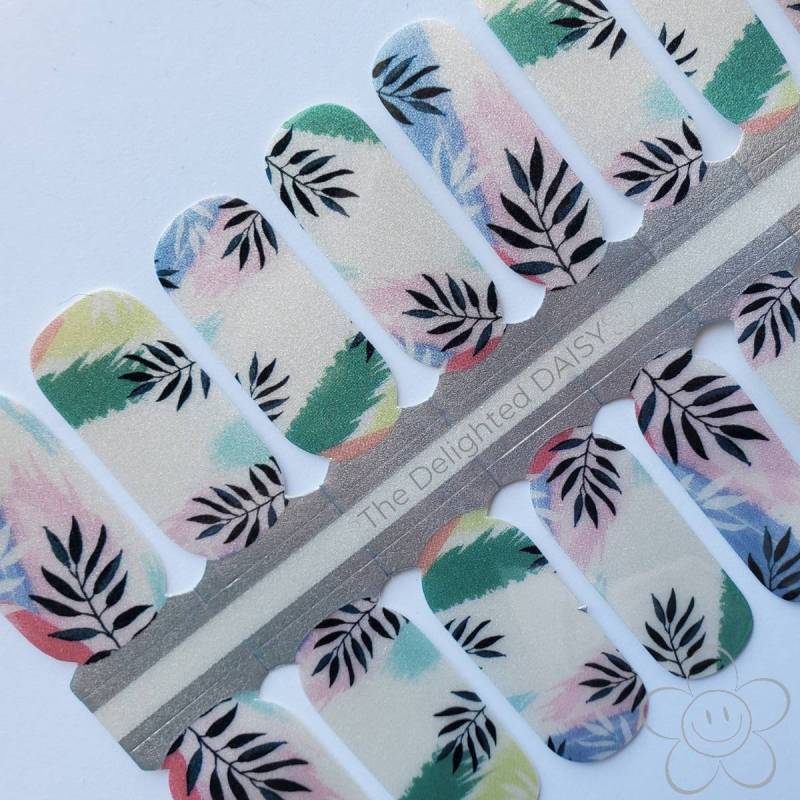 Tropical Vibes Abstrakte Nail Wraps, Nagelstreifen, Nagelaufkleber, Art von TheDelightedDaisy