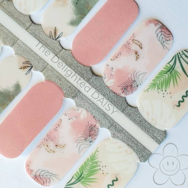 Tropical Vibes Boho Abstrakte Nail Wraps, Nagelstreifen, Nagelaufkleber, Art von TheDelightedDaisy