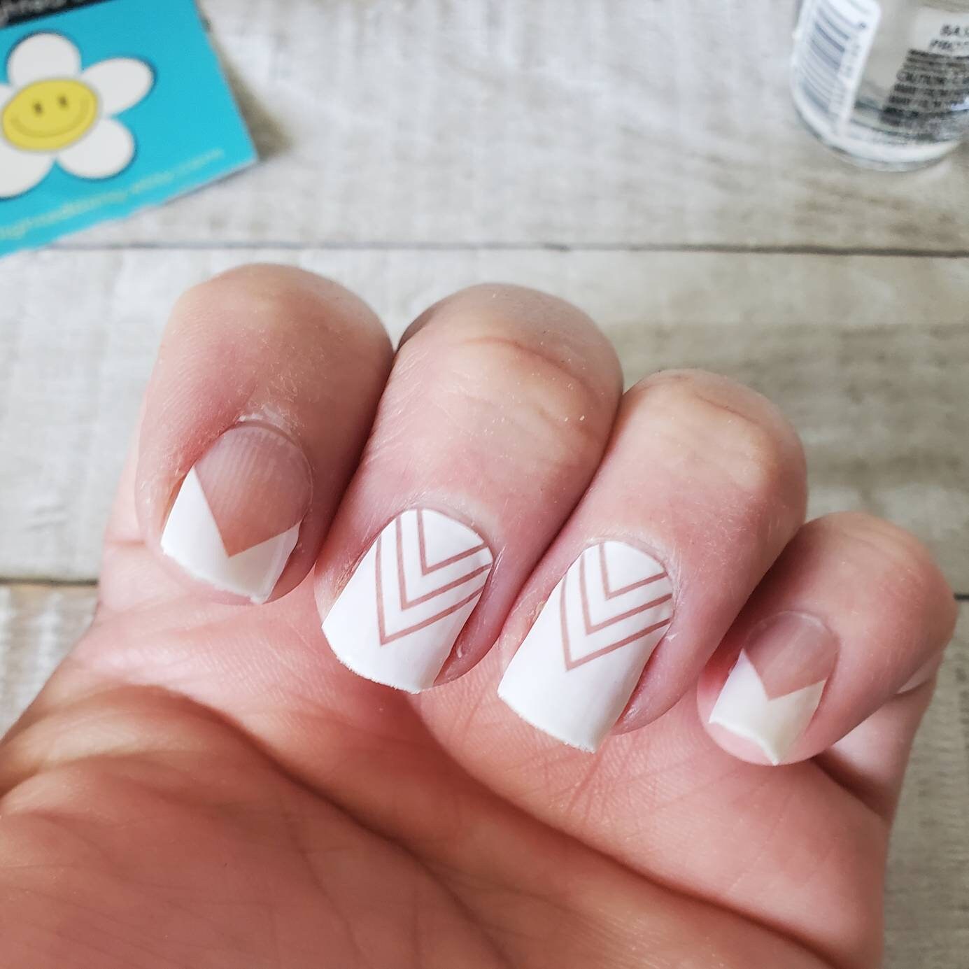 White On Point Nail Wraps, Nagelstreifen, Nagelaufkleber, Art von TheDelightedDaisy