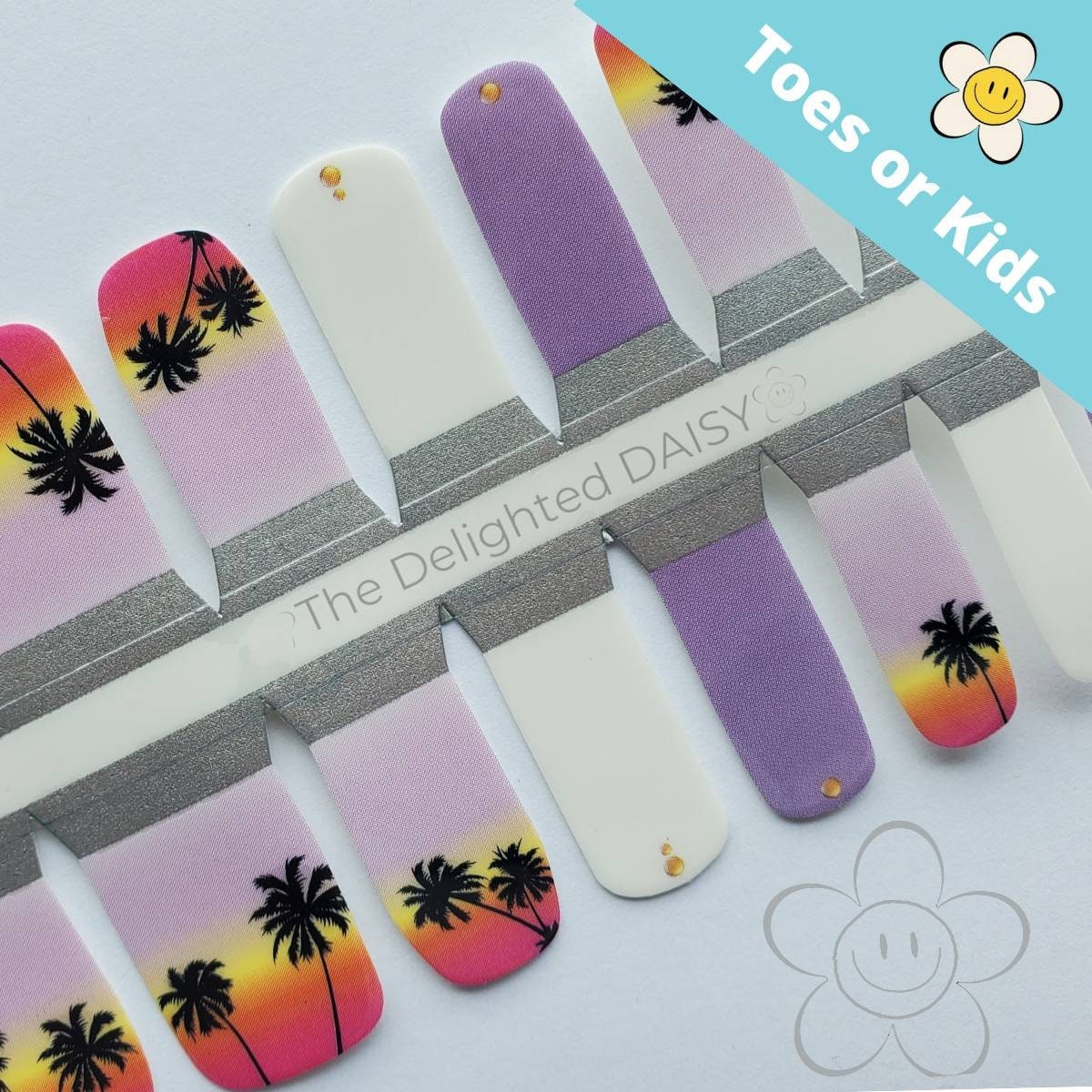 strand Sonnenuntergang Zehennagel Wraps Oder Kid Size Nagel Aufkleber Nail Art von TheDelightedDaisy