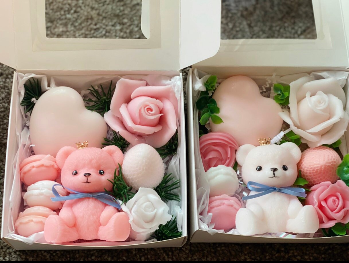 Bären Seife, Pik Bear Seife Set, Gender Reveal Bär, Sehr Beary Einzigartiges Geschenk, Gastgeschenk, Babyparty Handgemachtes Geschenk von TheDivaSoap