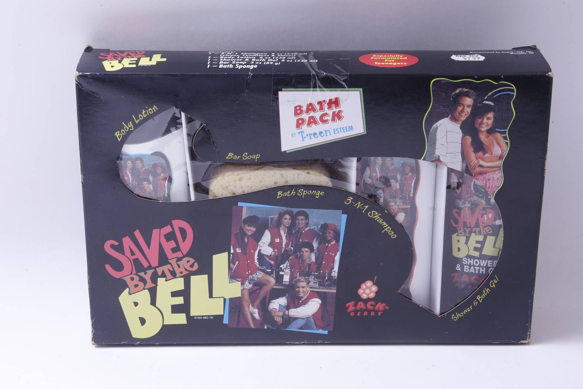 Saved By The Bell, Bath Pack, T-Teen Esteem, Lotion, Seife, Schwamm, Shampoo, Duschgel, 1993, Zack-Berry, Baden, Accessoires, ~ 20-02-39 von TheEccentricEye