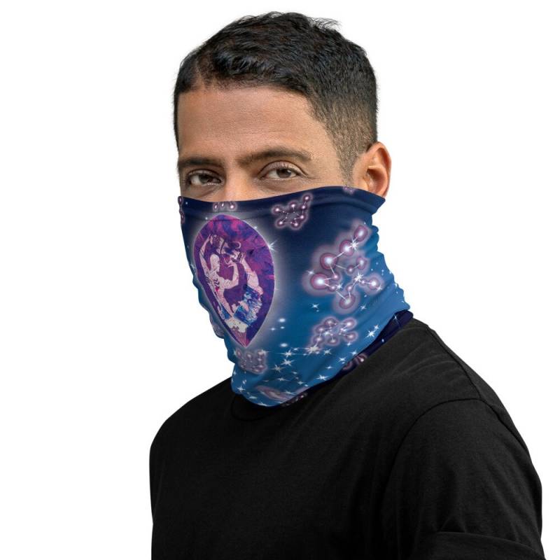 Aquarius Neck Gaiter Maske All Over Print Edelstein Und Sternbild Design von TheEnigmaticVariety