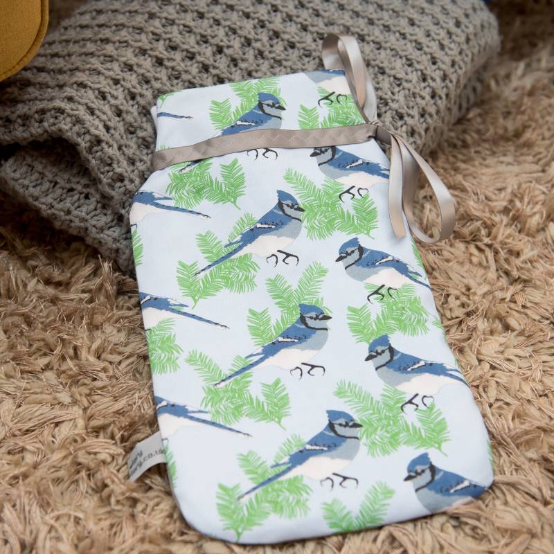 Blau Jay Print Heißwasserflasche - Vogel Geschenk Wasser Flasche Abdeckung Wärmepaket Für Mama, Oma, Papa Winterwärmer Weihnachtsgeschenk von TheOwleryPrints