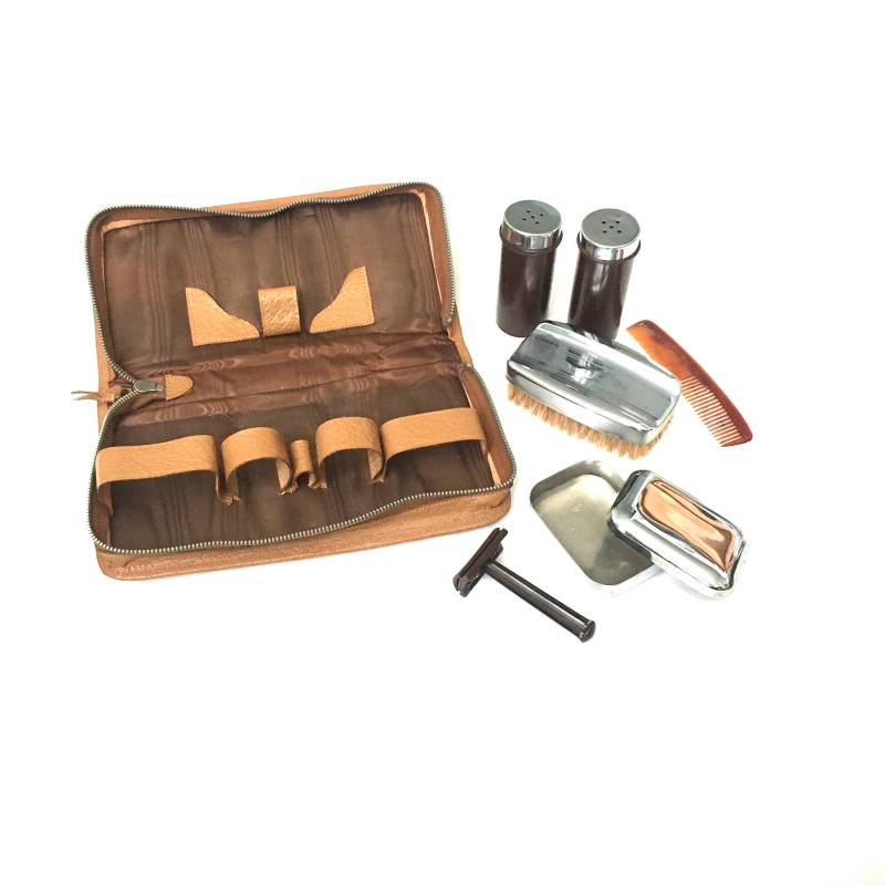 Vintage Retro Rasiermesser Rasiergrooming Reiseset von TheSellersLoft