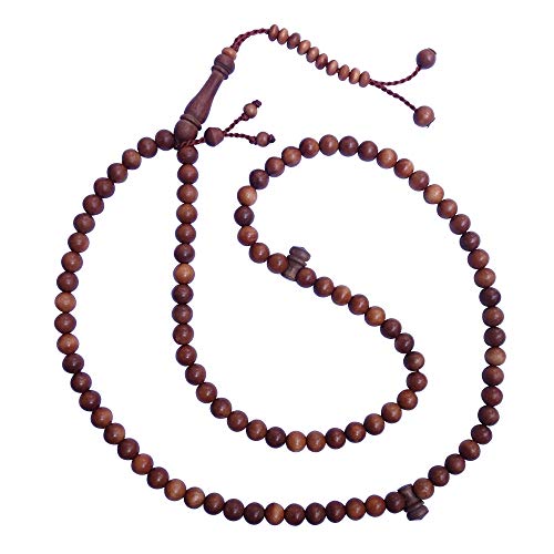 TheTasbih® Handgefertigte Tasbih Gebetskette mit 99 Perlen, Stigi-Eisenholz, 8 mm, mit Perlenstopper. von TheTasbih