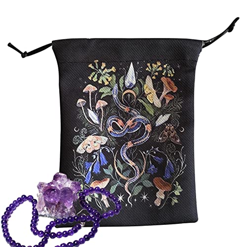 Theaceae Tarot Karten Tasche | Geschenkbeutel Zur Aufbewahrung Gegenstände Aus Kristall | Wohnaccessoires Aufbewahrungstasche Für Geschenk Tarotkarten 13x18cm von Theaceae