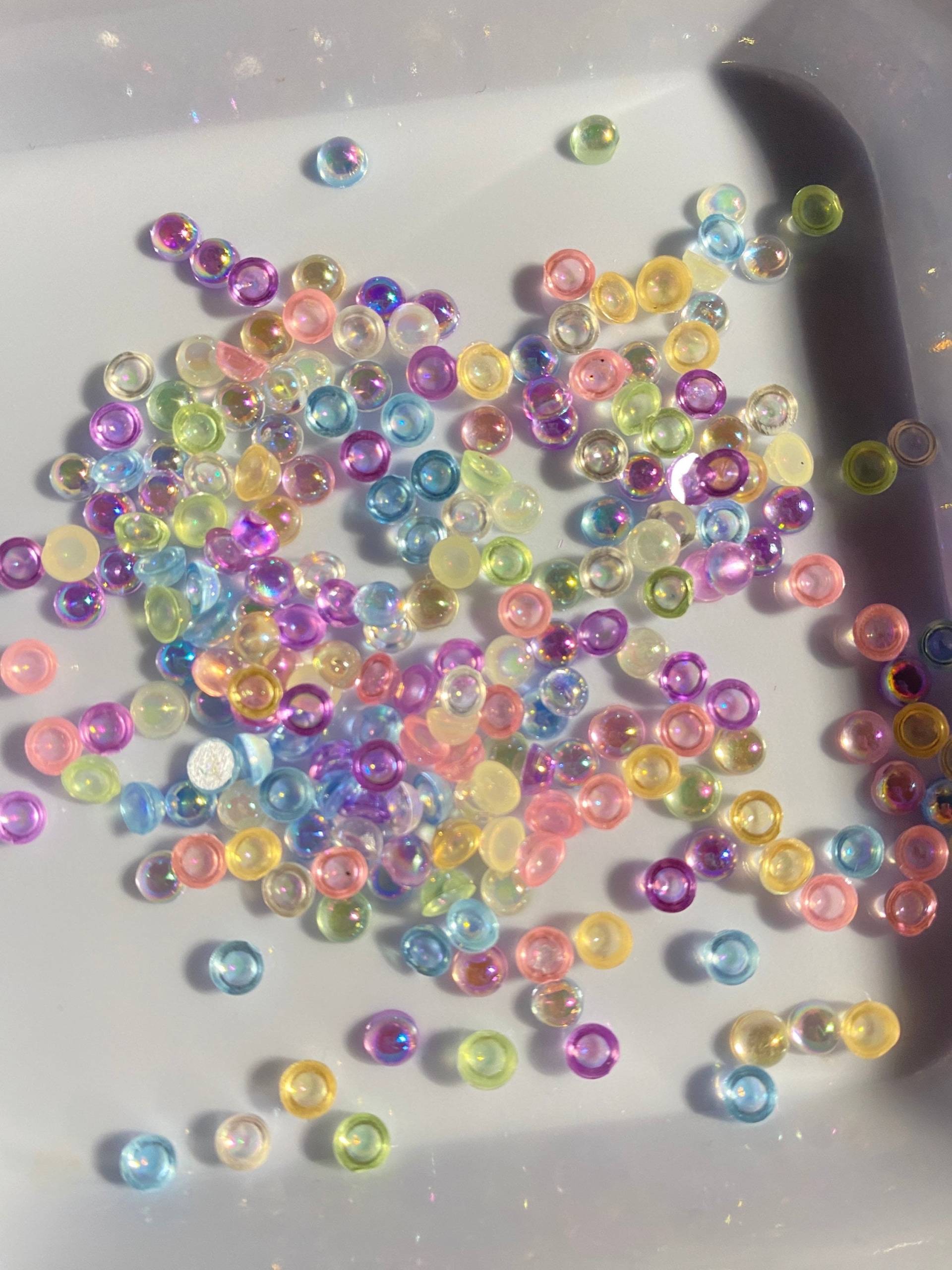 100/200 Stk 3D Nagel Dekorationen, Halb Bubble Perlen 1-5mm Mix Farbe Diy Basteln Charms von Thebestbox66