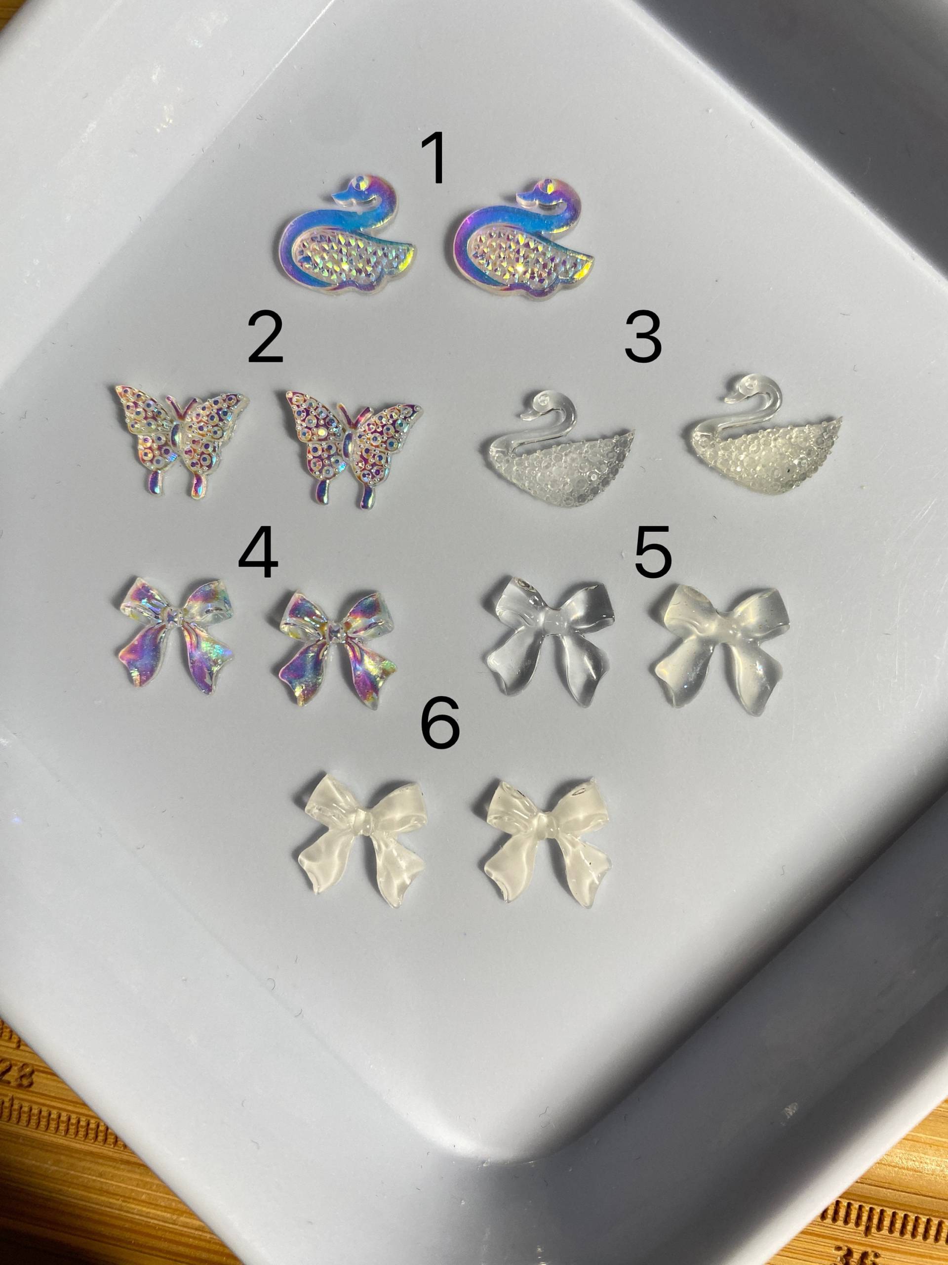 2/10/20/50 Stk Model Mix 3D Nagel Dekoration Diy Basteln Charms N3191 Weiß Serie-8 von Thebestbox66