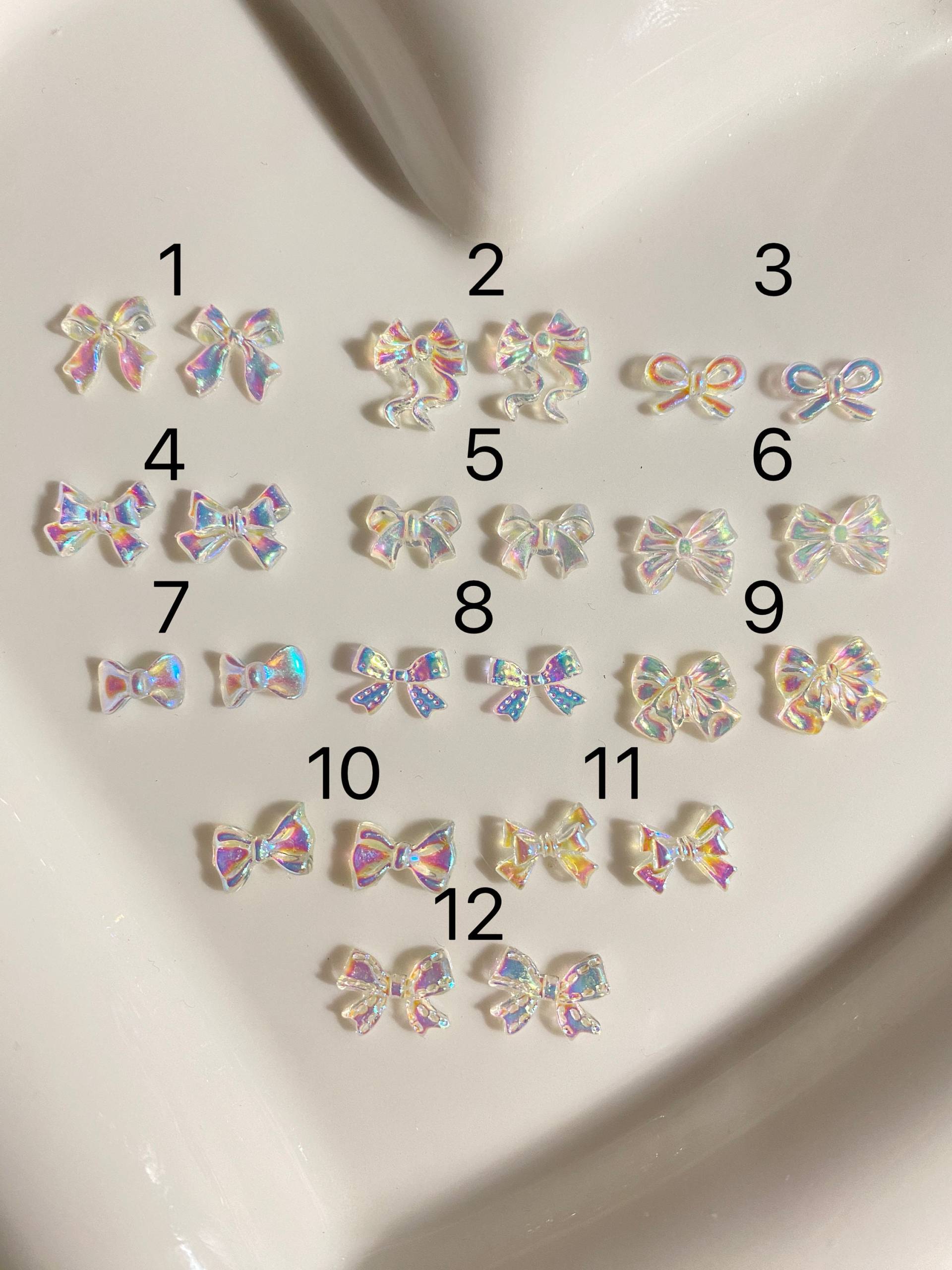 2/50/100/200 Mix Aurora Schleife 3D Nagel Dekorationen, Mix Model, Diy Basteln N3025 Charms Nail Art von Thebestbox66