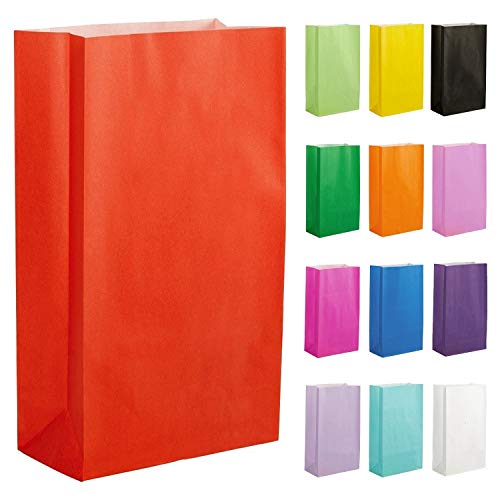 Thepaperbagstore 10 Papiertüten für Partys und Geschenke - Rot - 140x245x70mm von Thepaperbagstore