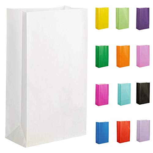 Thepaperbagstore 15 Papiertüten für Partys und Geschenke - Weiß - 140x245x70mm von Thepaperbagstore