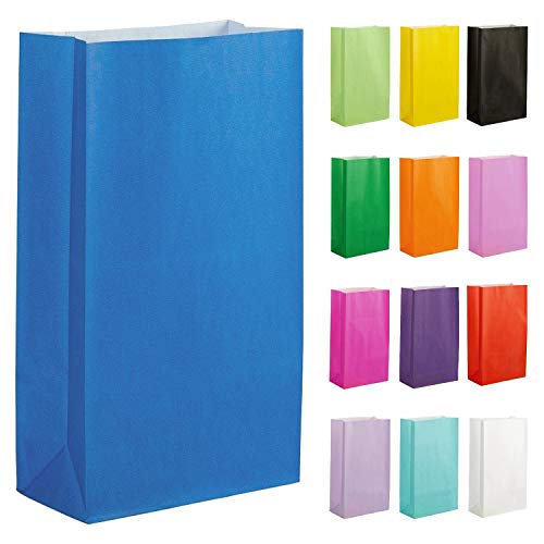 Thepaperbagstore 20 Papiertüten für Partys und Geschenke - Blau - 140x245x70mm von Thepaperbagstore