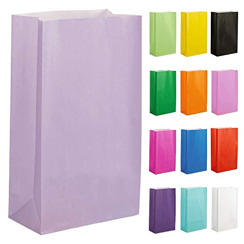 Thepaperbagstore 30 Papiertüten für Partys und Geschenke - Lila - 140x245x70mm von Thepaperbagstore