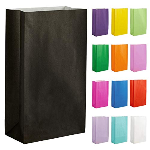 Thepaperbagstore 30 Papiertüten für Partys und Geschenke - Schwarz - 140x245x70mm von Thepaperbagstore