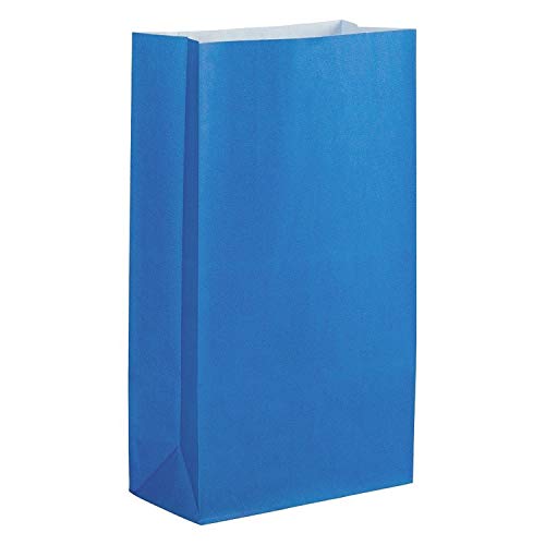 Thepaperbagstore 40 Papiertüten für Partys und Geschenke - Blau - 140x245x70mm von Thepaperbagstore