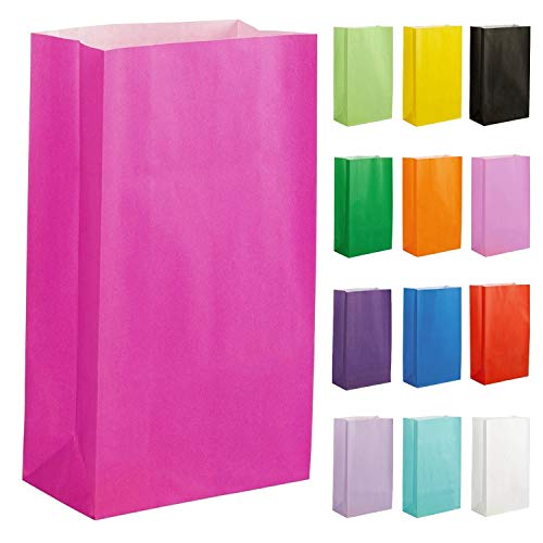 Thepaperbagstore 50 Papiertüten für Partys und Geschenke - Pink - 140x245x70mm von Thepaperbagstore