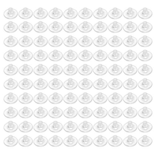 100 Stück Silikon-Ohrring-Stopper, transparente Ohrringe, sichere Ohrstecker, Verschlüsse für schwere Ohrringe für Liebhaber 100 Stück Silikon-Ohrring-Stopper, transparente Ohrringe, sichere Ohrstecker, Verschlüsse für schwere Ohrringe für Liebhaber von Thewasc
