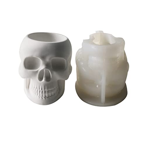 Kristall-Epoxid-Schädel-Blumentopf, Silikonform, Gips, Beton, Zement, Harz, Schädelvase für Kunstharz, Gips Kristall-Epoxid-Schädel-Blumentopf, Silikonform, Gips, Beton, Zement, Harz, Schädelvase für Kunstharz, Gips von Thewasc
