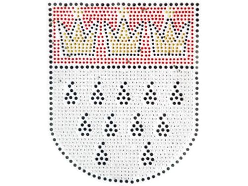 Strass Steine Bügelbilder Applikation verschiedene Motive Köln Karneval Fasching (Wappen 14,5x12cm) von Think Jeck!