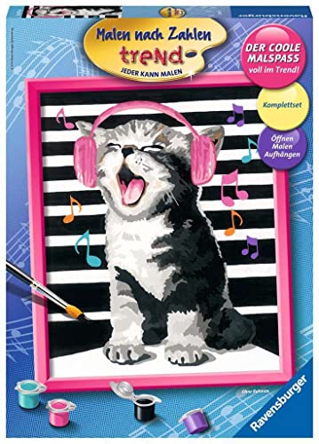 Ravensburger Malen nach Zahlen 28431 - Singing Cat - Für Erwachsene und Kinder ab 12 Jahren von Ravensburger