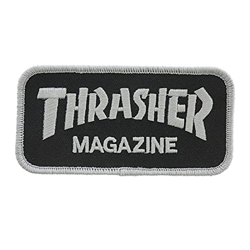 Thrasher Logo Silver/Black Aufnäher von Thrasher