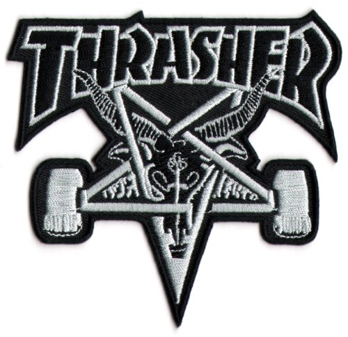 Thrasher Skateboard Magazine Punk Rock Music Skateboard Patch / Aufnäher, zum Aufbügeln oder Aufnähen, neu von Thrasher