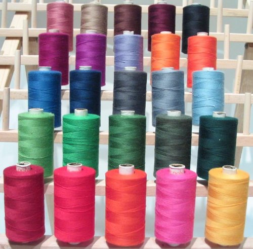 ThreadNanny New 25 Large Spools of 3-PLY Polyester Threads - Assorted Colors by von ThreadNanny